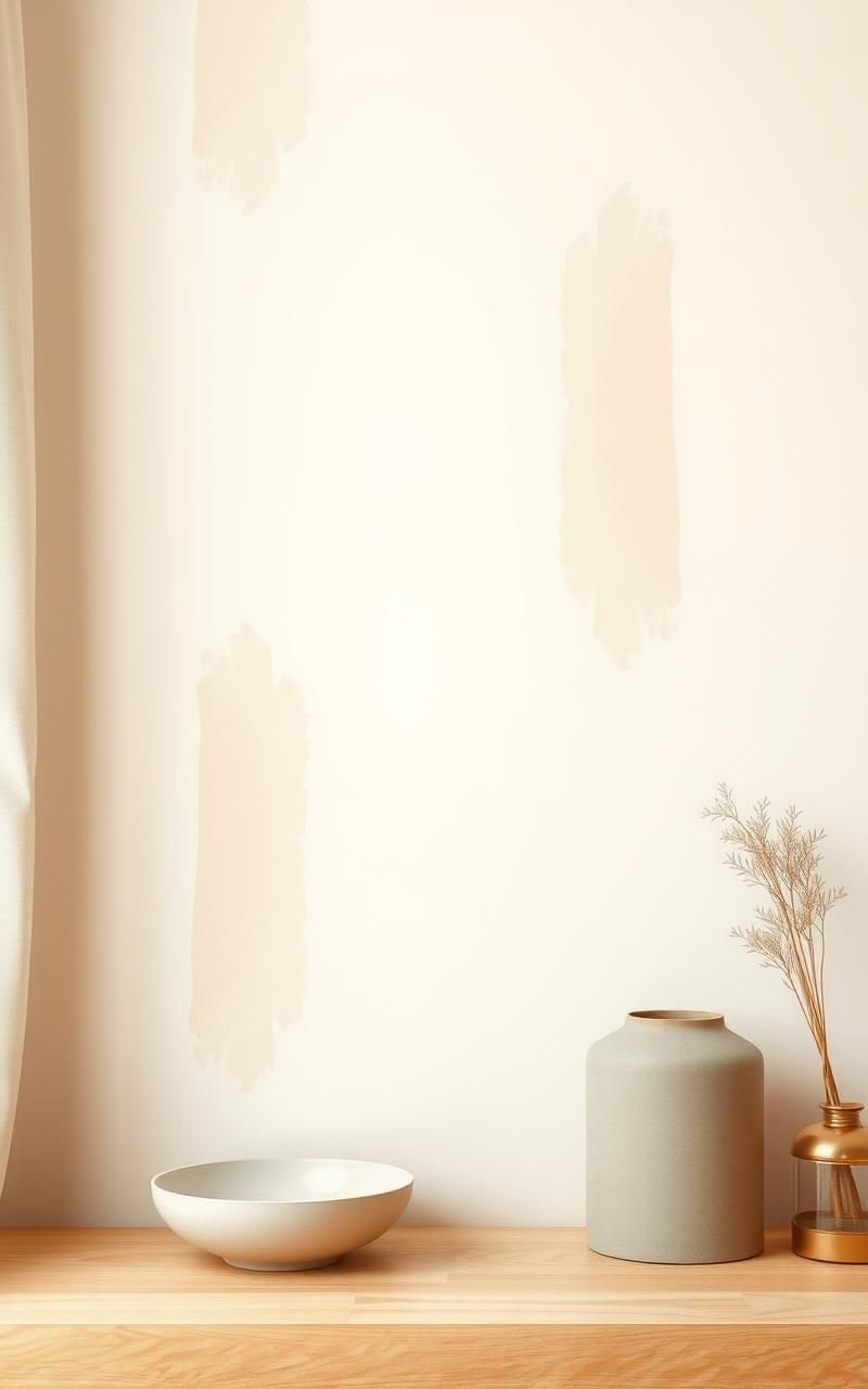 Soft Cream With Gentle Abstract Brush Marks