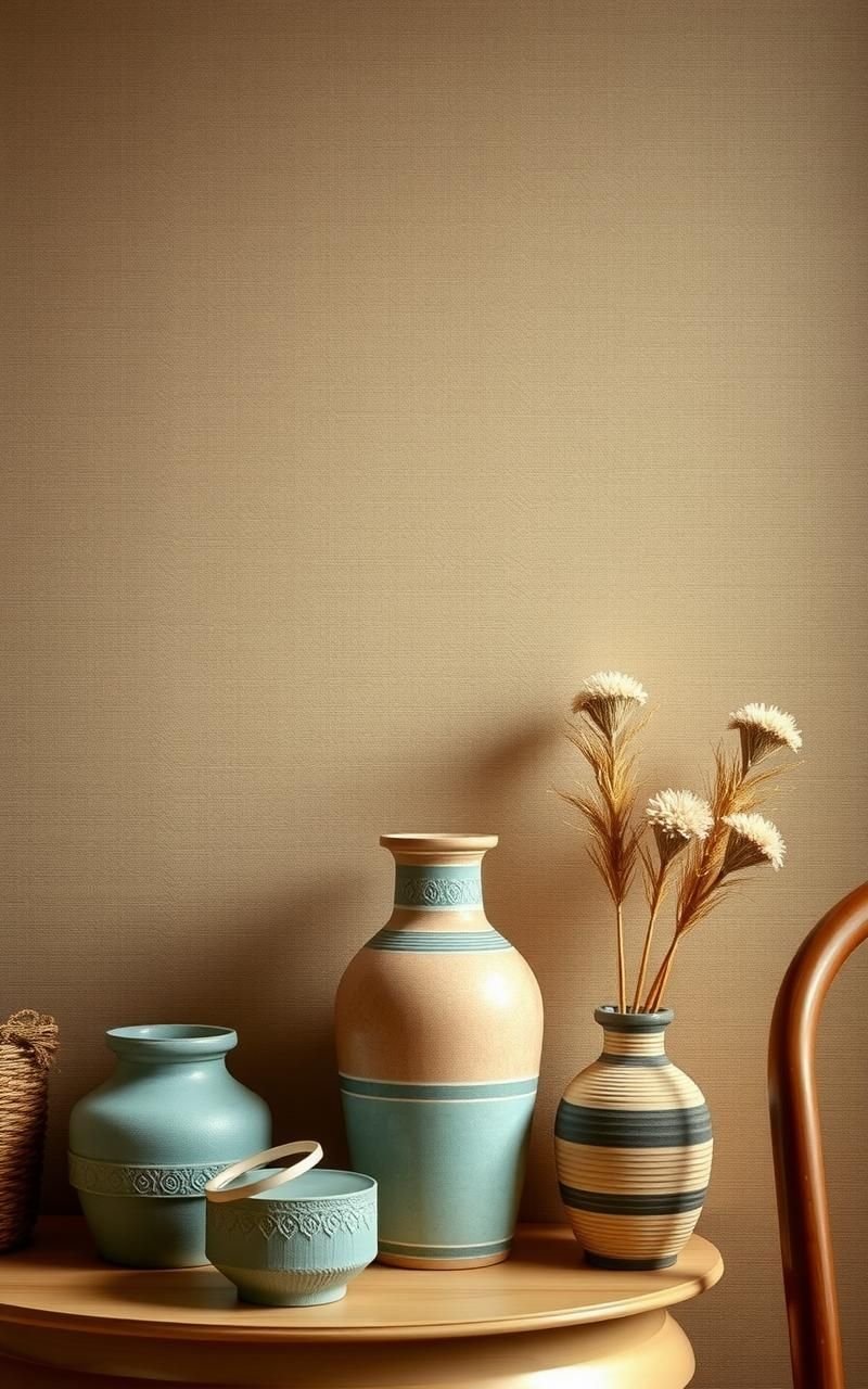 Textured Grasscloth Wallpapers With Vintage Warmth
