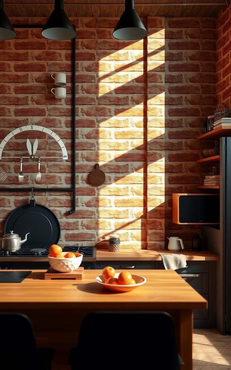 Rustic Brick Wallpaper For Cozy Farmhouse Ambiance