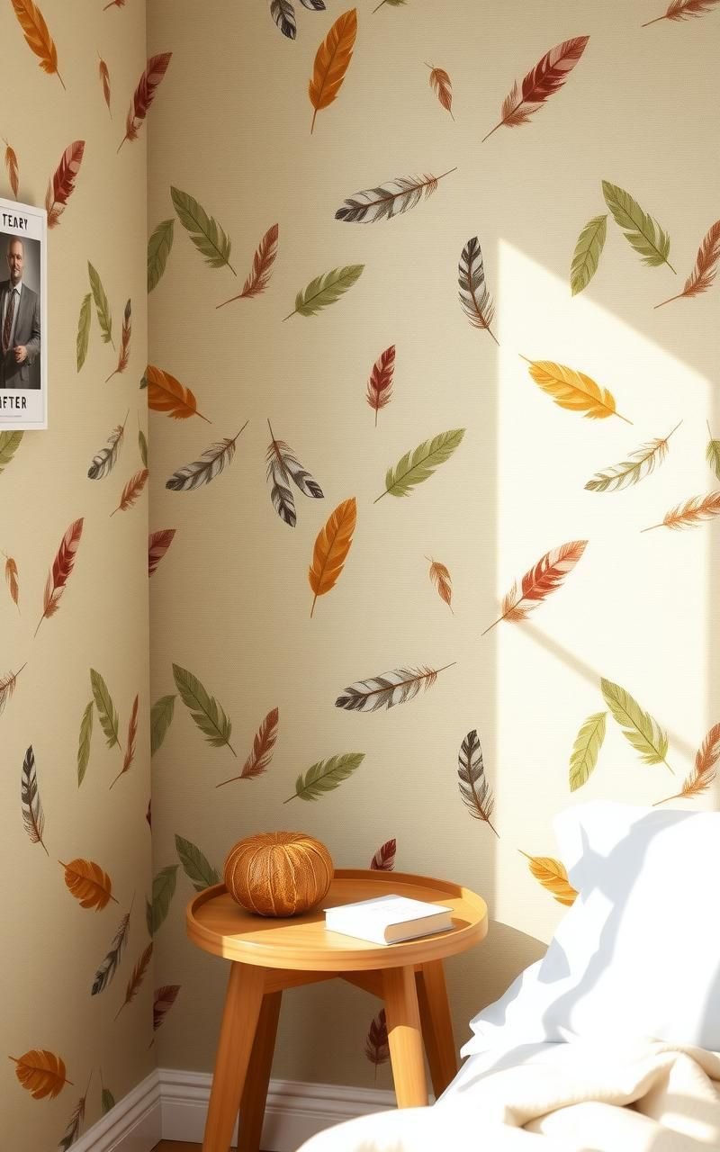 Rustic Feather And Leaf Patterns For Natural Farmhouse Touch