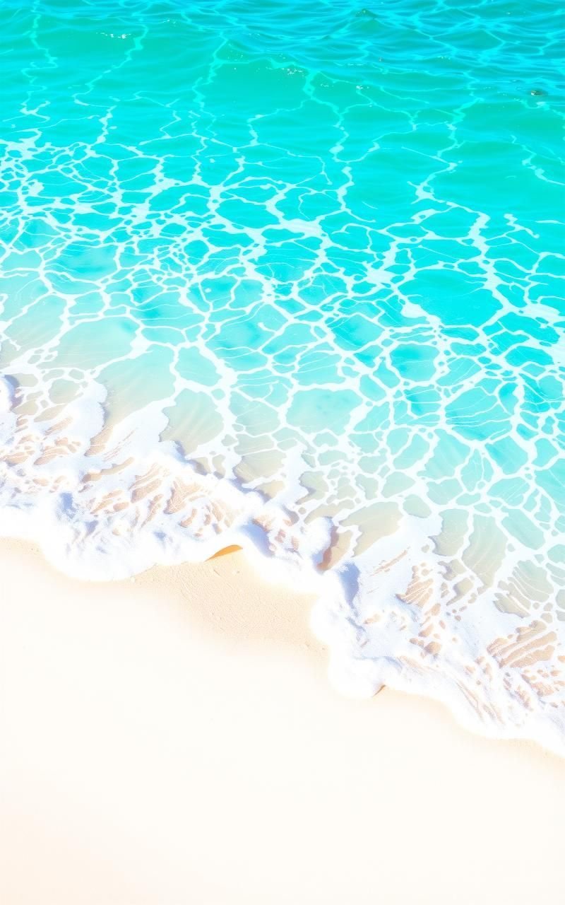 Crystal Clear Blue Water With White Sand