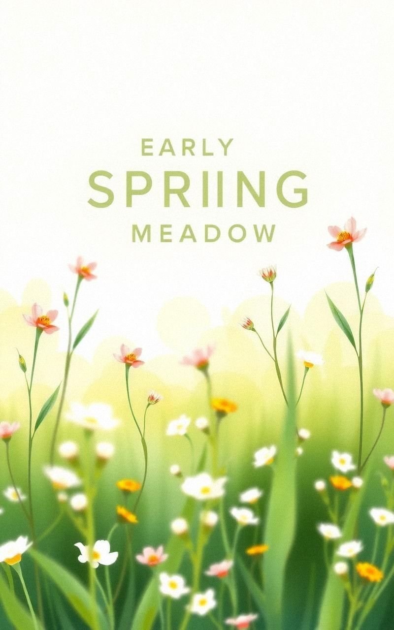 Early Spring Meadow With Light Green Tones