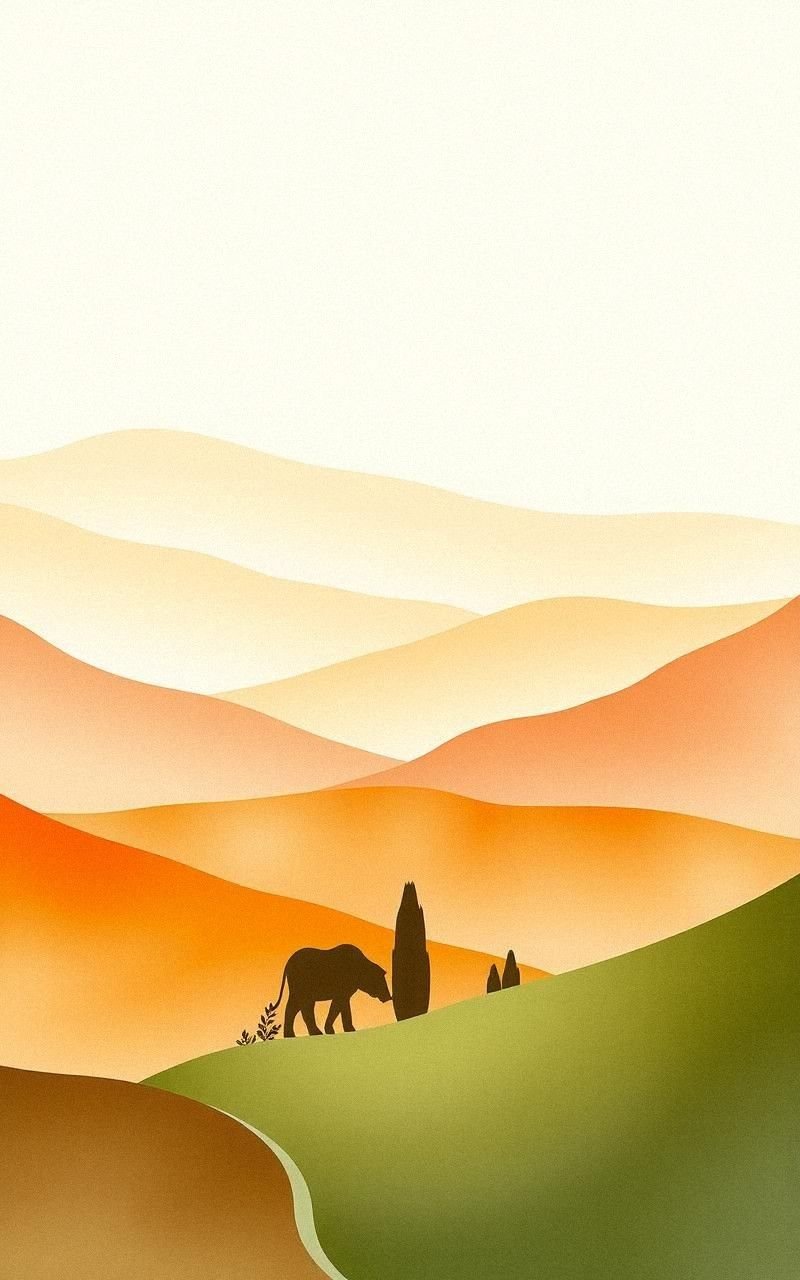 Peaceful Valley With Soft Earth Tones