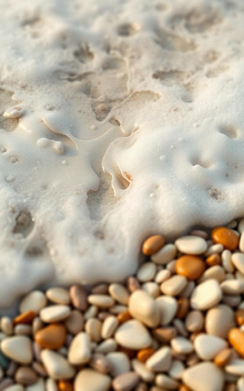 Soft Waves Flowing Over Smooth Pebbles