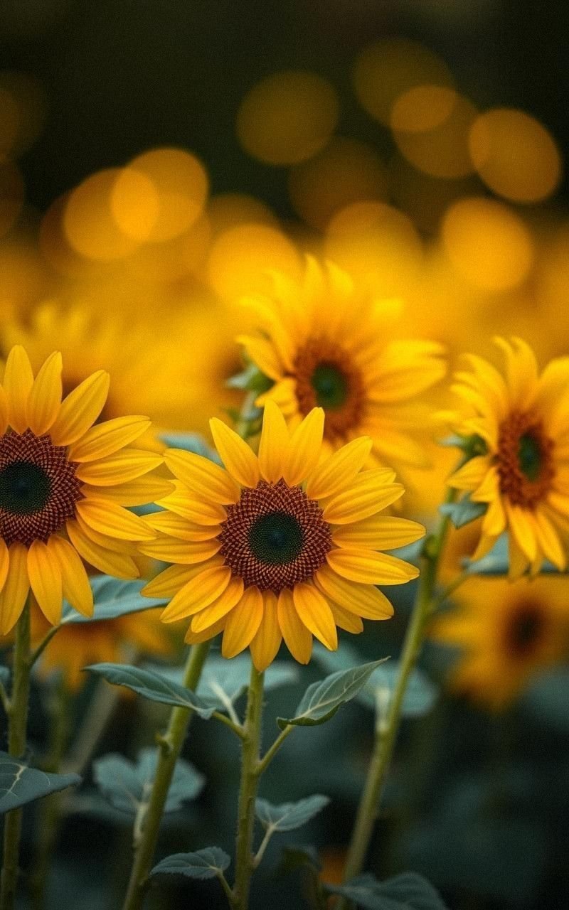 Sunflowers with Soft Bokeh Background