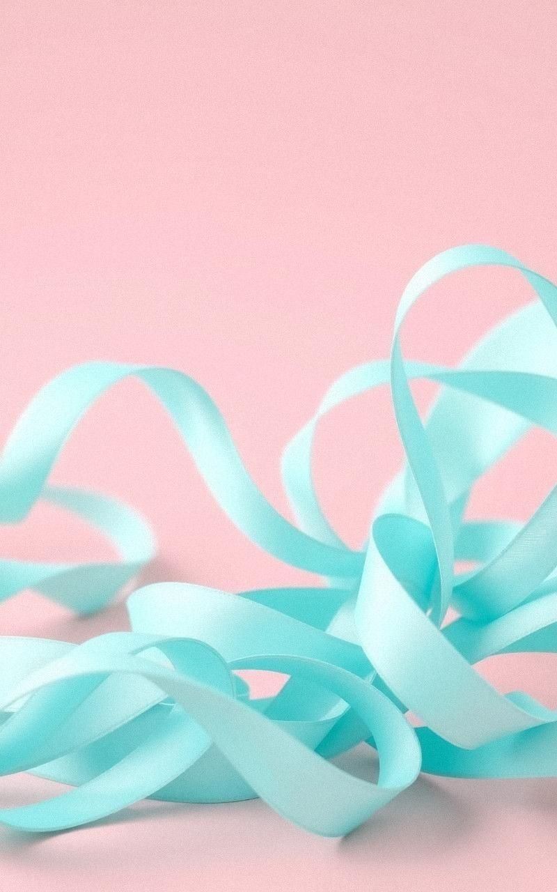 Minty Blue Candy Ribbon Waves
