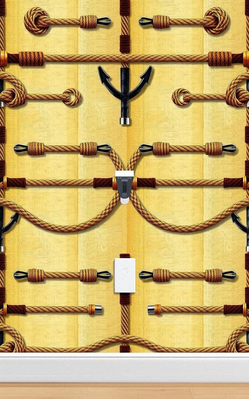 Nautical Knots and Ropes Pattern in Rustic Neutrals