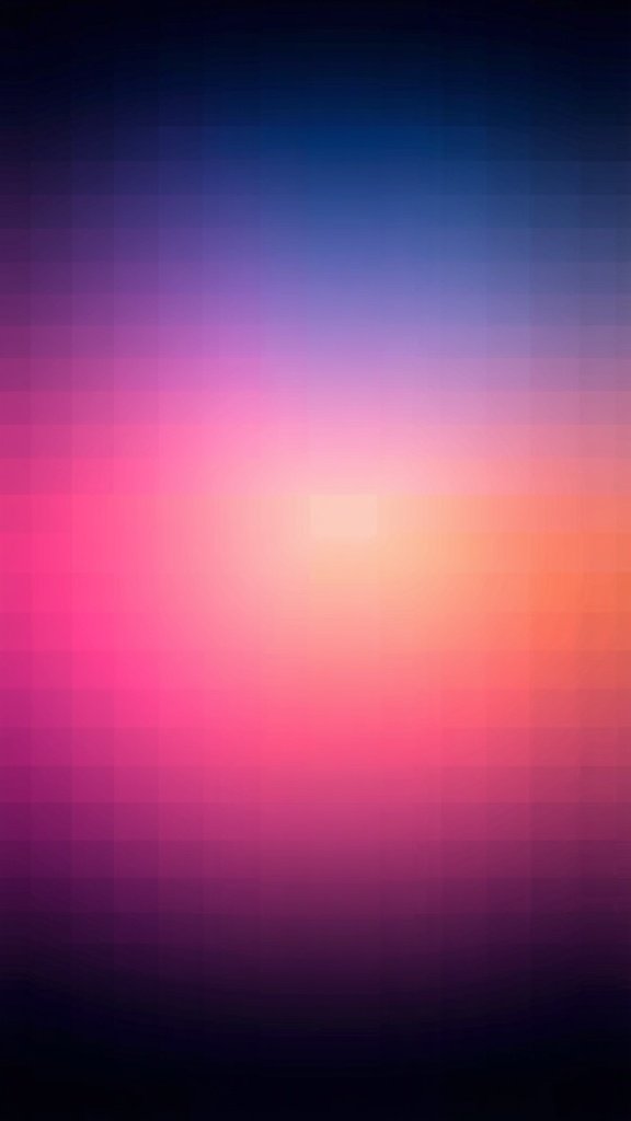 A vibrant gradient color block wallpaper transitioning from pink to blue.