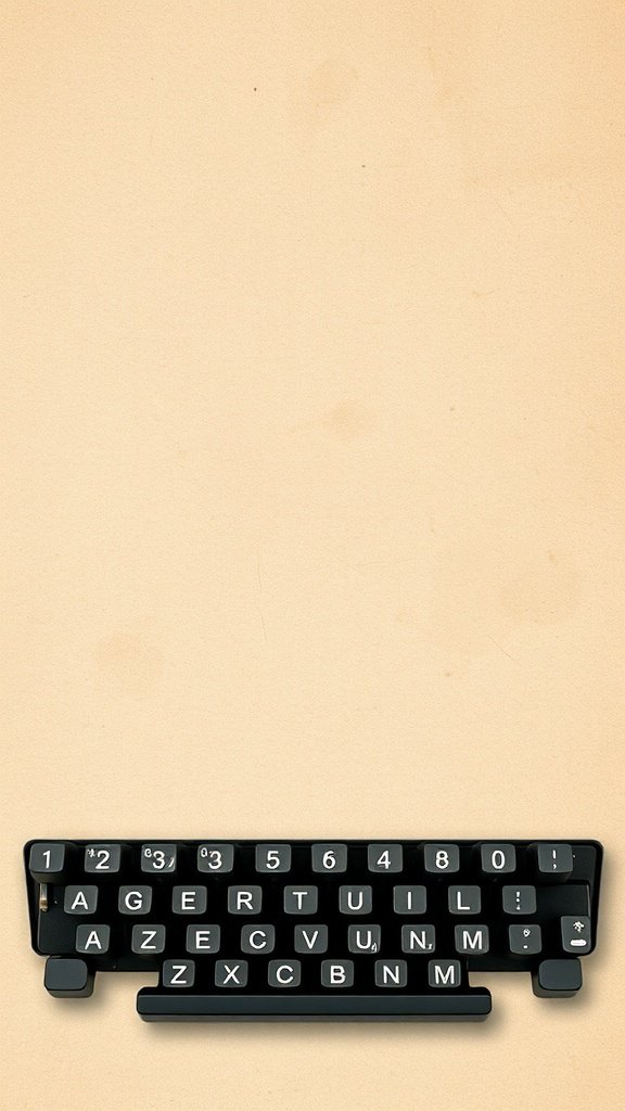 Vintage typewriter keyboard on a textured background