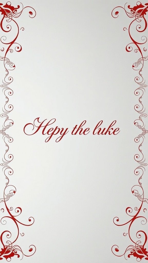 Elegant calligraphy design with flourishes and decorative borders.