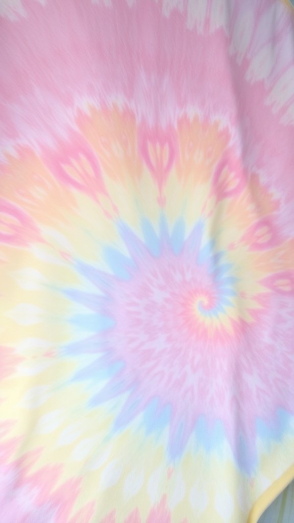 Pastel tie-dye swirl pattern in soft colors