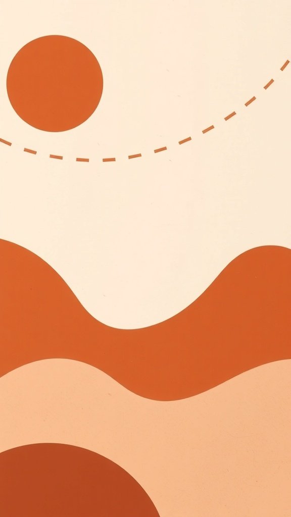 Abstract geometric shapes in warm tones