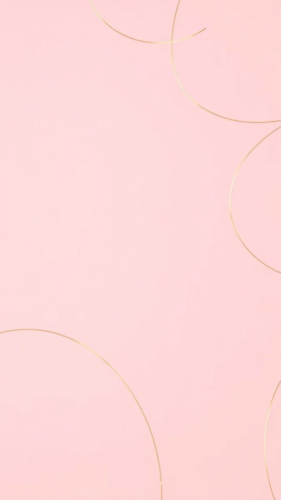 Minimalist wallpaper with gold lines on a pink background.