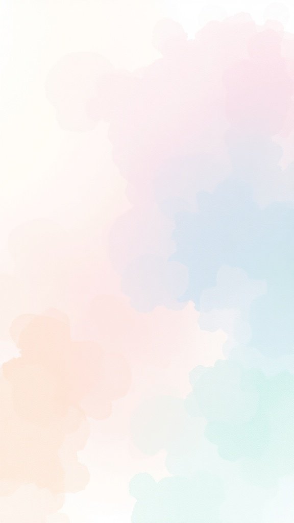 A soft watercolor design featuring pastel colors blending together.