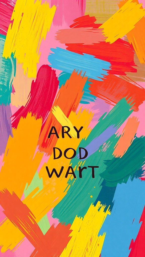 Colorful abstract wallpaper with artistic brush strokes