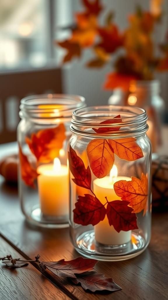 Build Leaf Lanterns Using Jars