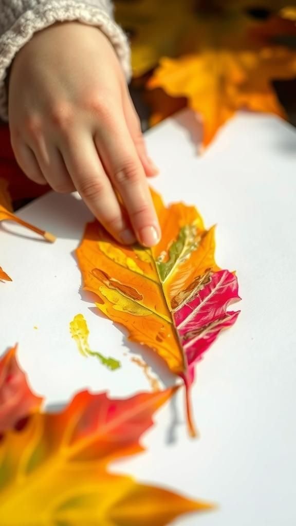 Make Leaf Rubbing Impressions