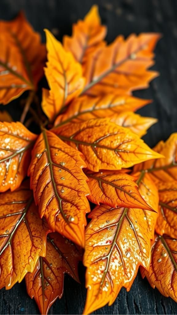 Paint Leaves with Metallic Accents