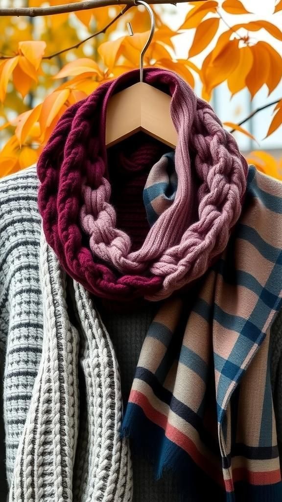 Layered Scarves For Bold Autumn Statements