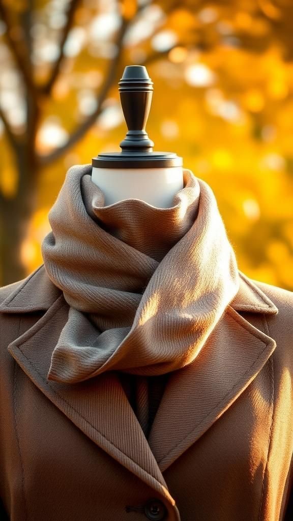 Tucked-In Scarf For Neat And Cozy Appeal