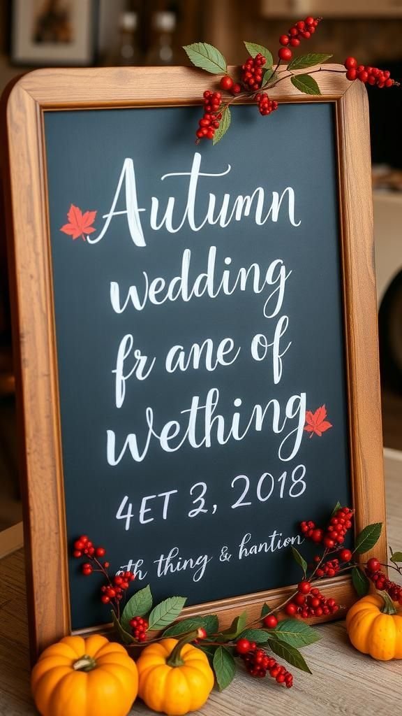Chalkboard Signs For Personalized Autumn Messages