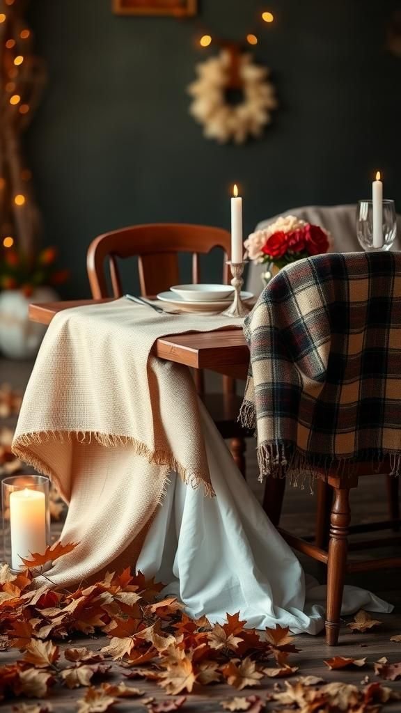 Cozy Textiles Like Plaid Throws And Burlap Runners