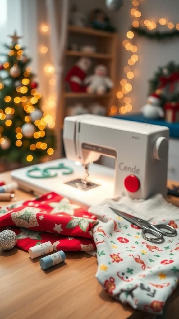 Making Homemade Christmas Eve Pajamas