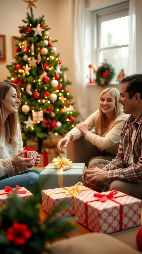 Playing Secret Santa Gift Exchange Among Family