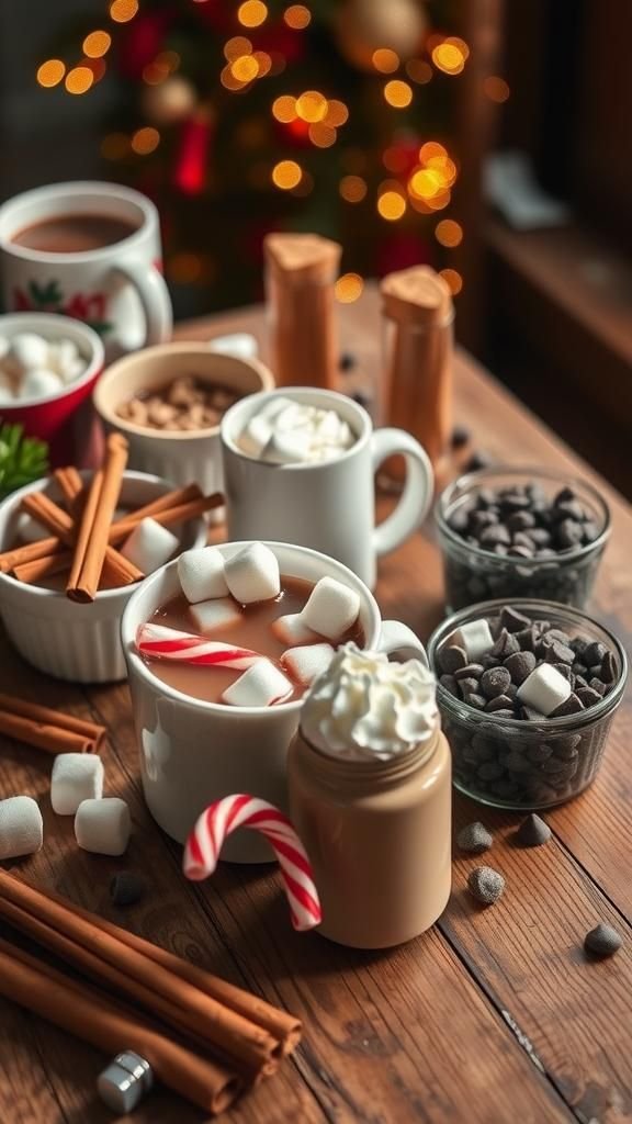Setting Up A Christmas Eve Hot Chocolate Bar