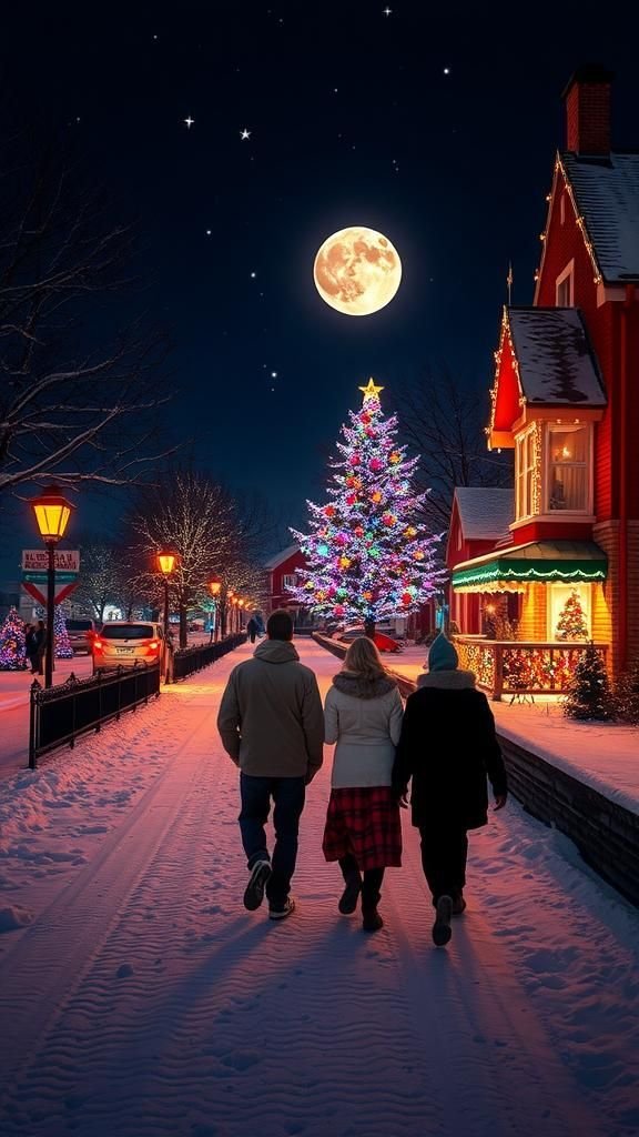 Taking A Stroll To See Neighborhood Lights