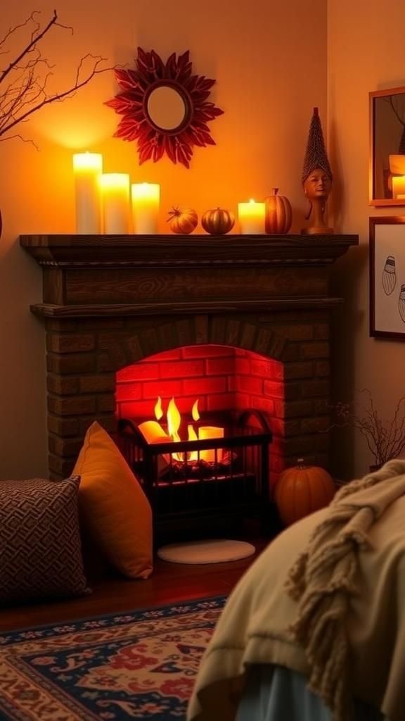Include a Fireplace or Faux Fireplace Setup