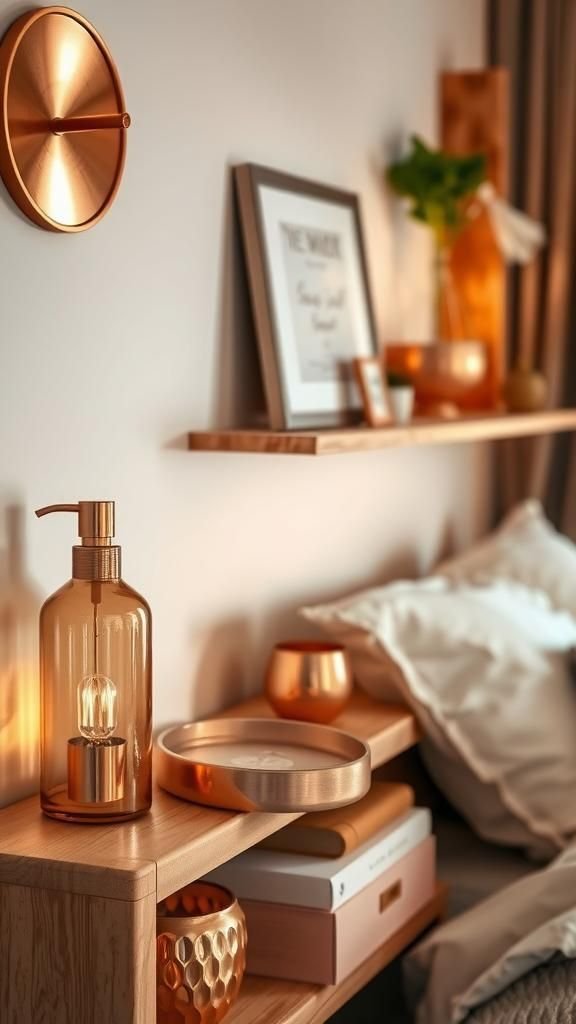 Incorporate Metallic Accents in Copper or Gold