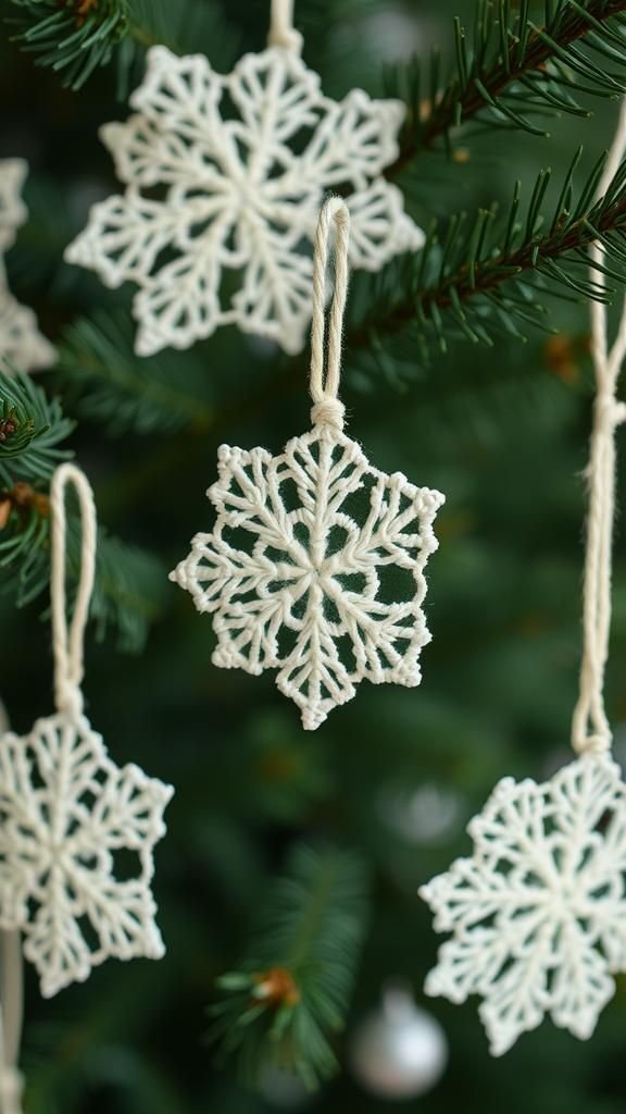 Crocheted Snowflake Ornaments for Vintage Charm