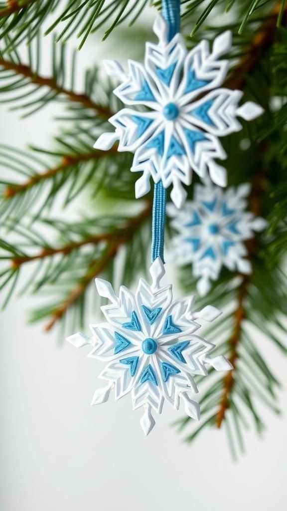 Paper Quilling Snowflake Ornaments
