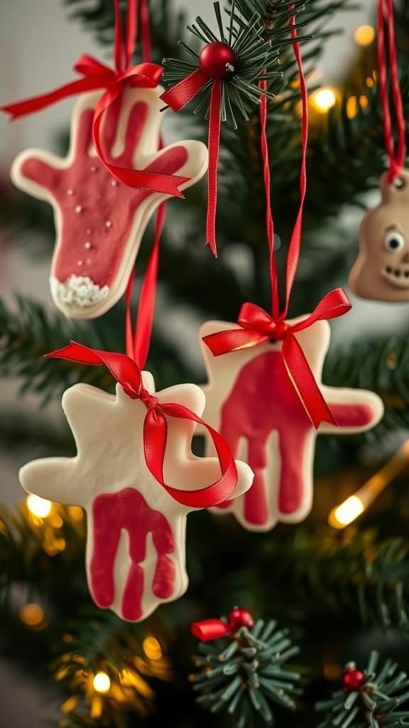 Salt Dough Handprint Keepsake Ornaments