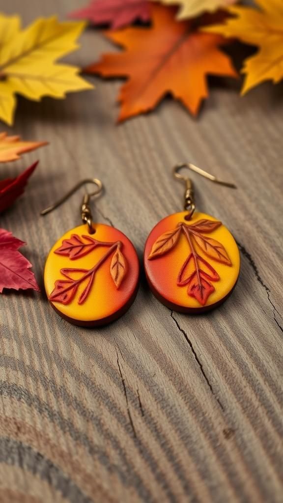 Leaf-Printed Clay Jewelry for Nature-Inspired Style