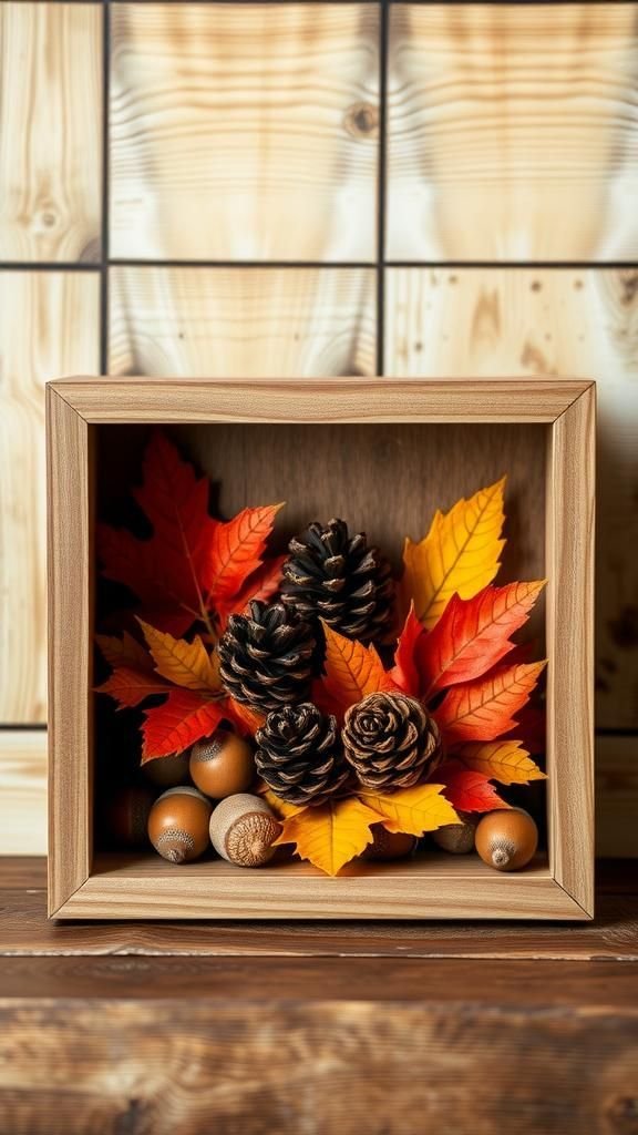 Leaf Shadow Boxes to Preserve Seasonal Treasures