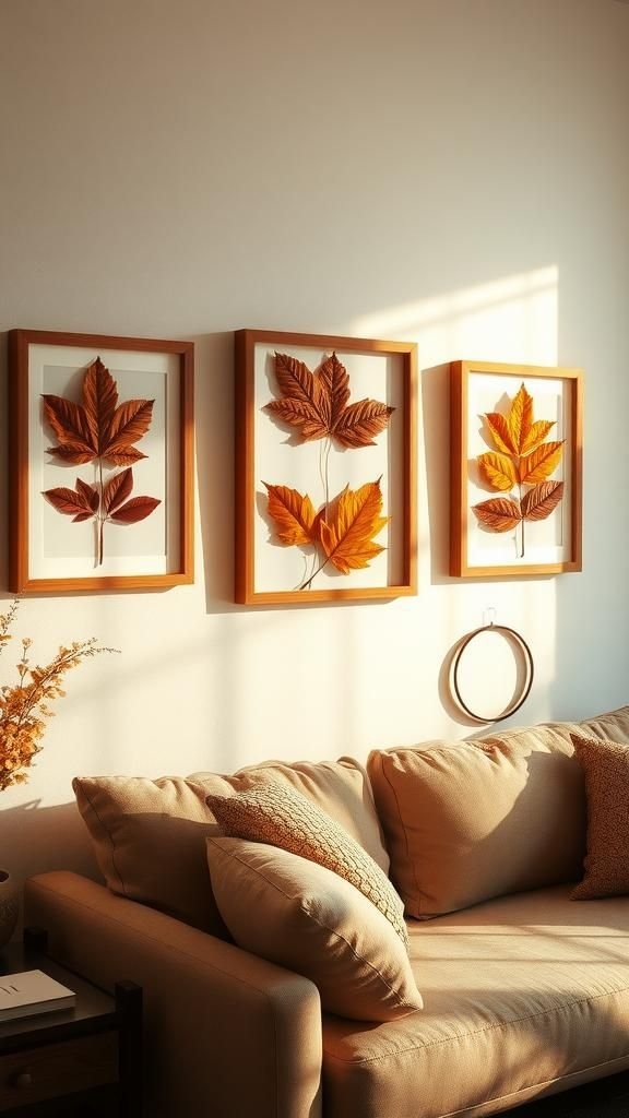 Pressed Leaf Art for Framed Wall Displays