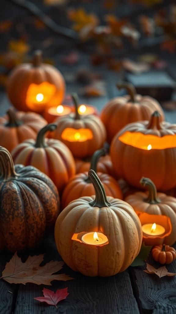 Pumpkin Candle Holders for Cozy Ambiance