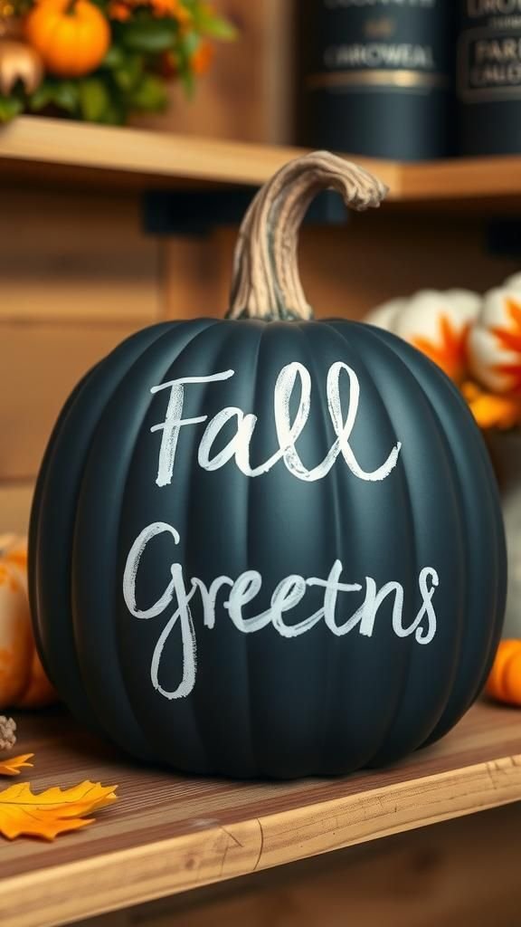 Pumpkin Chalkboard Labels for Custom Messages