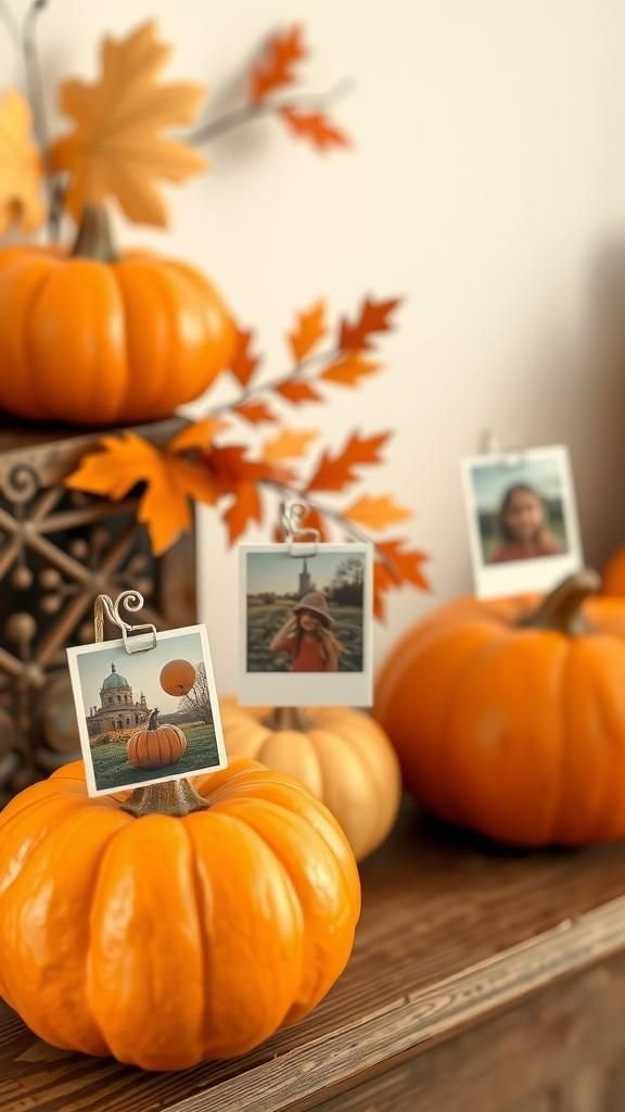 Pumpkin Photo Holders to Display Autumn Memories