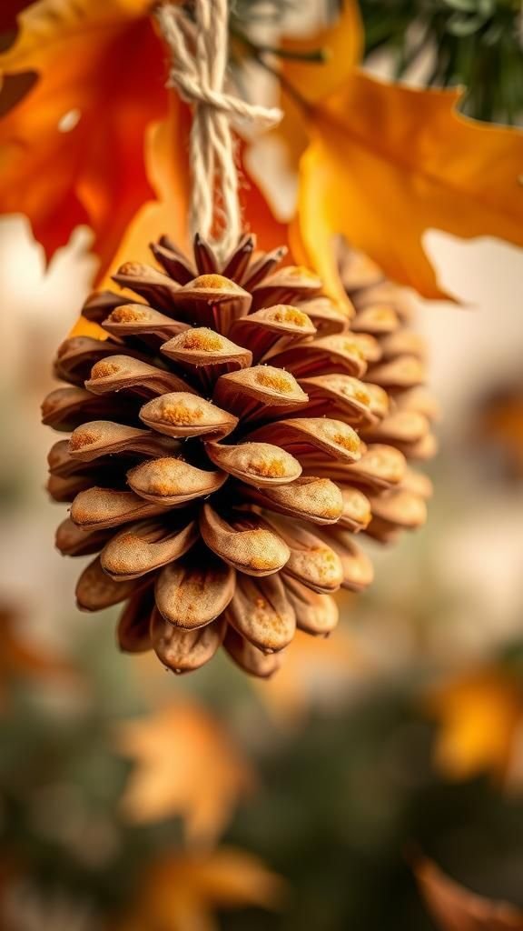 Create Pumpkin Spice Scented Pine Cone Ornaments