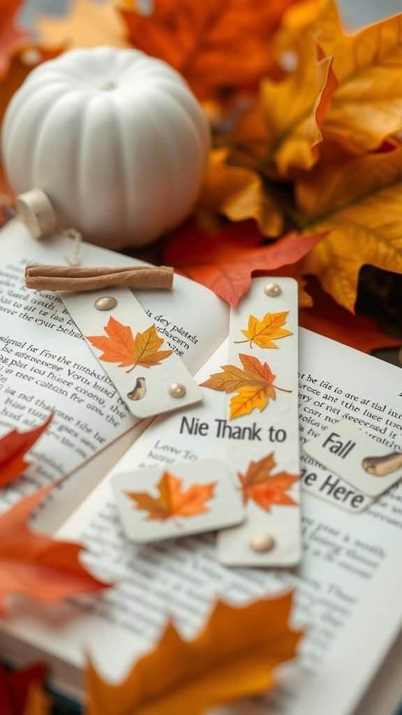 DIY Pumpkin Spice Scented Bookmarks