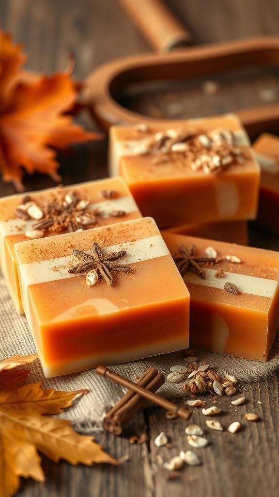 DIY Pumpkin Spice Scented Soap Bars