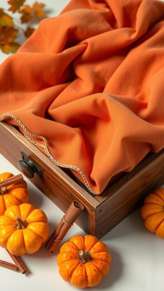 Pumpkin Spice Scented Drawer Liners with Fabric Dye