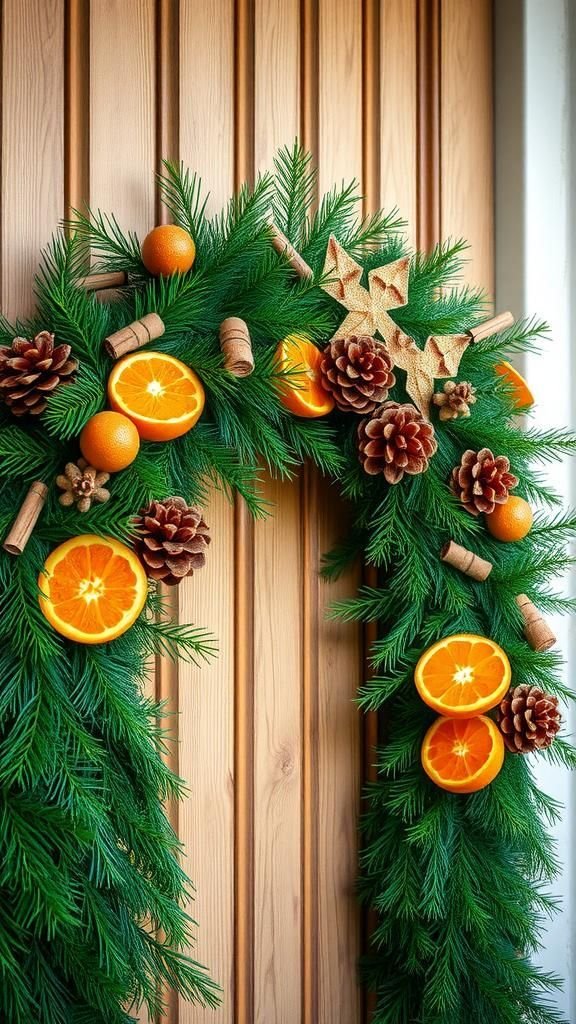Pumpkin Spice Scented Pine Garland for Doorways