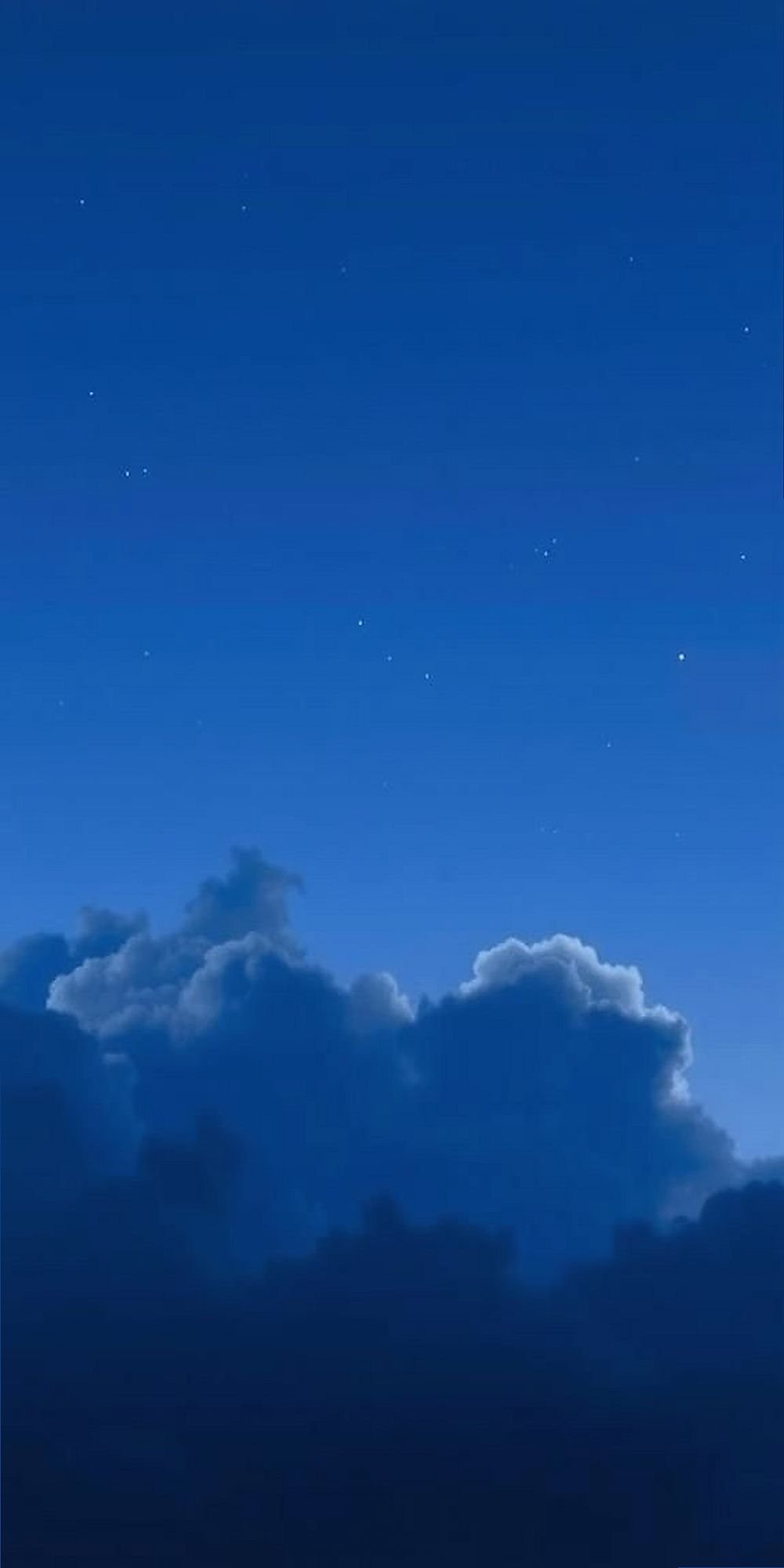 Twilight Indigo Clouds With Starry Flecks