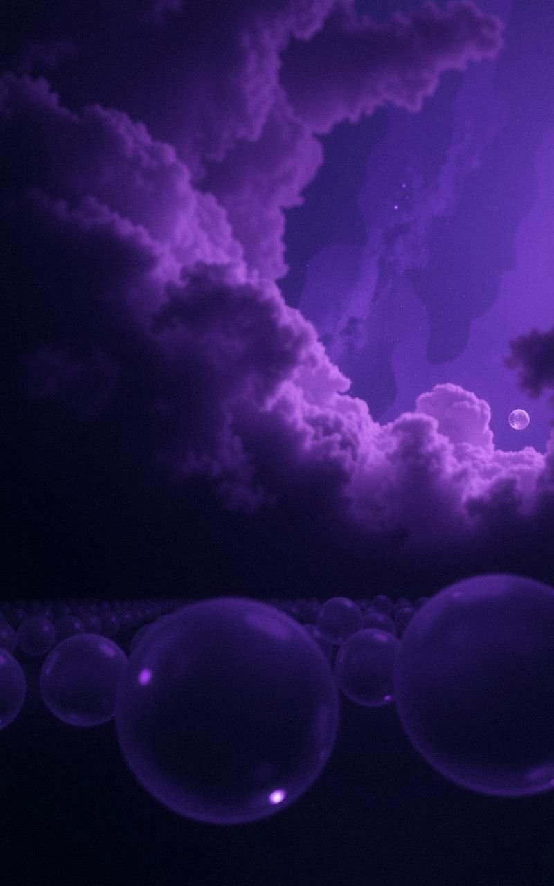 Moody Purple and Black Cosmic Clouds
