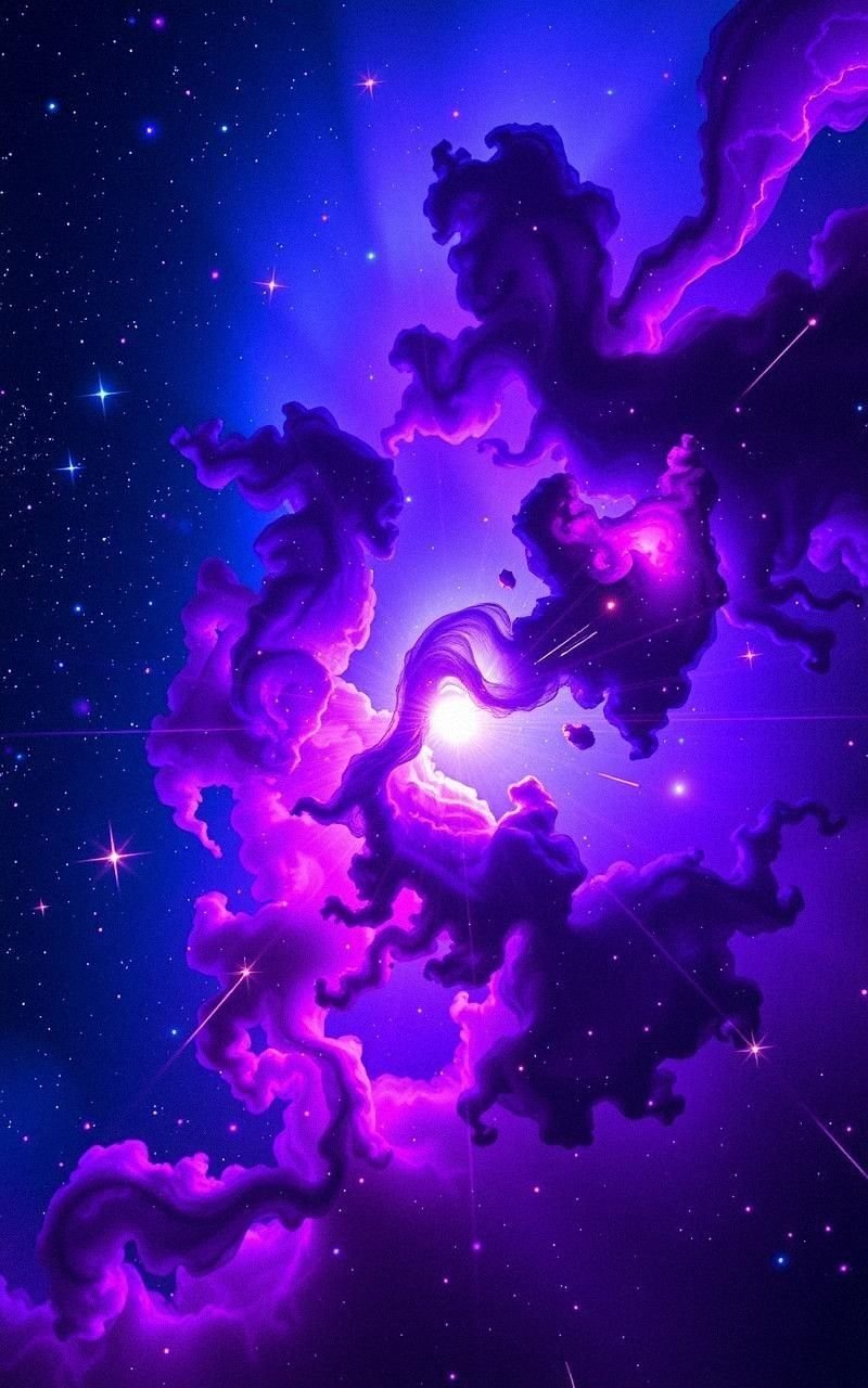 Vibrant Nebula Swirls in Deep Space