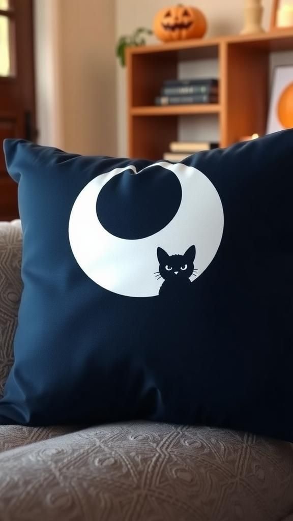 Black Cat and Moon Silhouette Cover